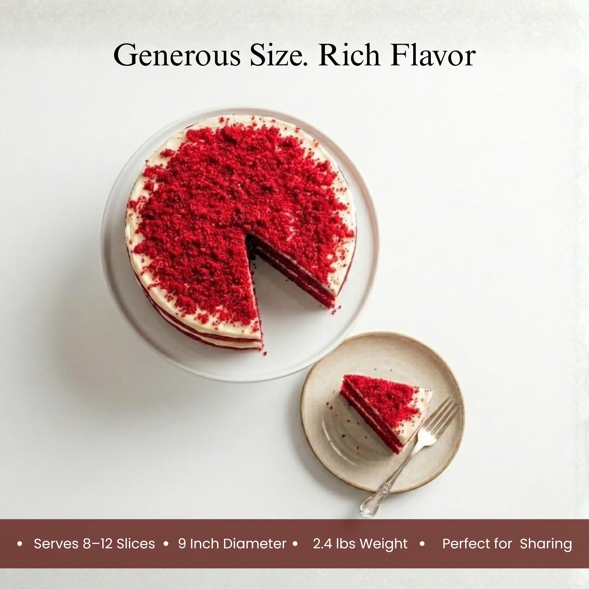Andyanand Food & Beverages > Desserts & Sweets > Cakes > Sugar-Free Cakes Andy Anand Sugar-Free Red Velvet Cake, 2.4 lb – Belgian Cocoa, Sugar-Free Cream Cheese Frosting, Keto & Diabetic-Friendly Birthday Gift Sugar-Free Red Velvet Cake | Keto, Ships Nationwide