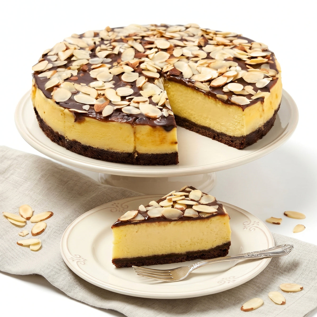 Andy Anand Fudge Brownie Cheesecake 9 Inch – Halal Real California Cheese No Preservatives Birthday & Holiday Gift Box