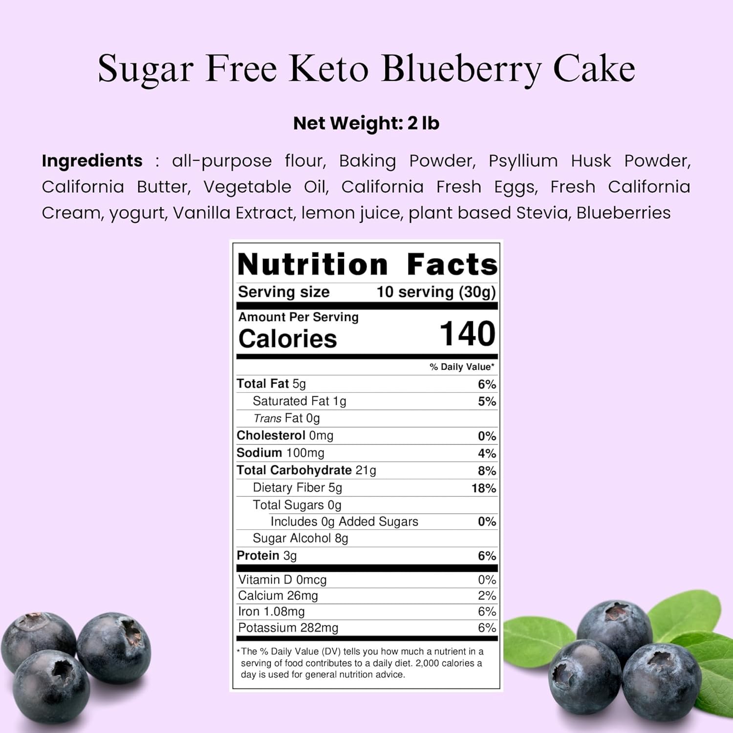 Sugar Free Blueberry Cake delivery