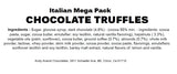 Andy Anand Trufas de chocolate italiano 7 oz, envueltas 12 sabores, creaciones italianas irresistibles