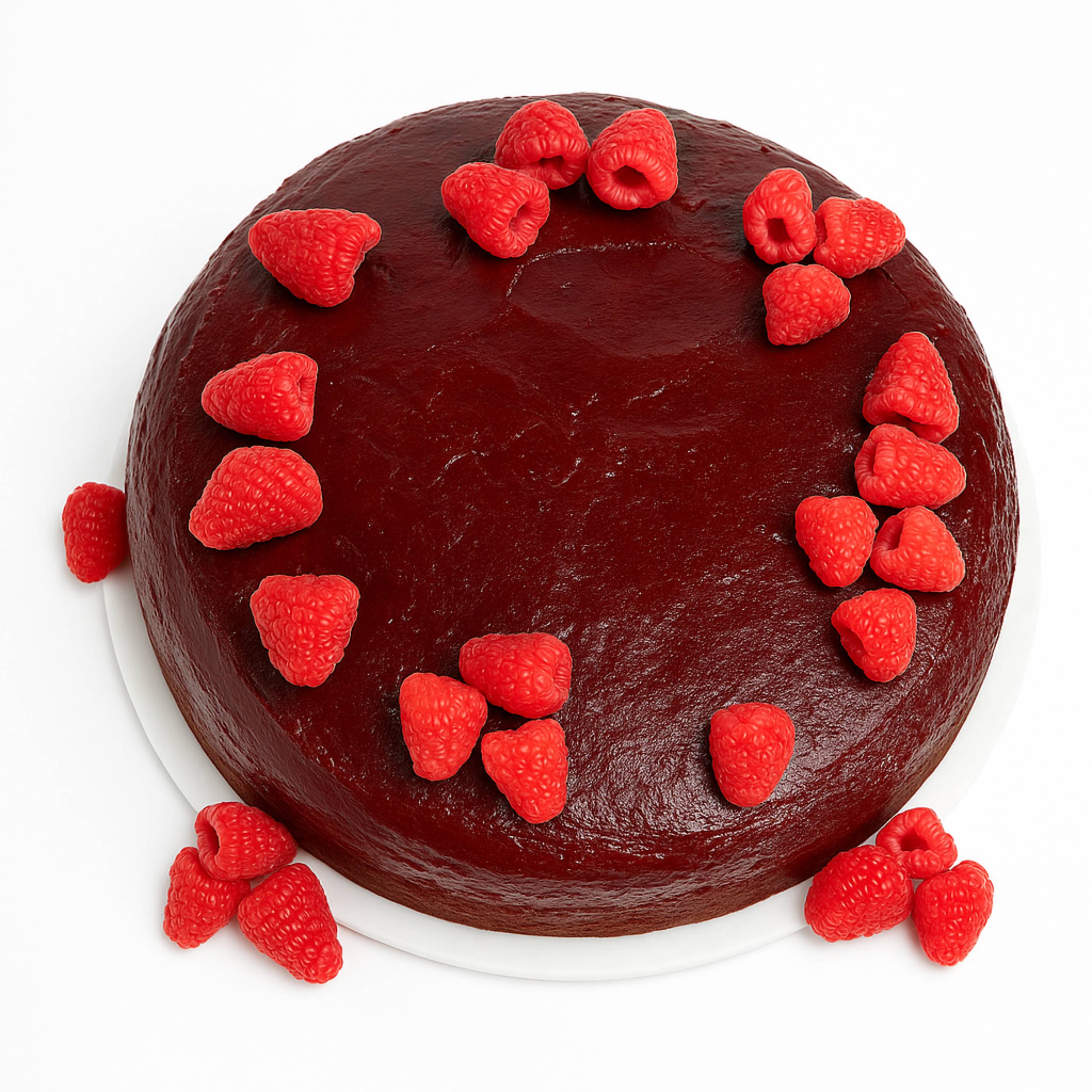 Gâteau truffé au chocolat et aux framboises Andy Anand 9" avec de vraies truffes au chocolat : gâteaux faits main parfaits fraîchement cuits - 2,8 lbs