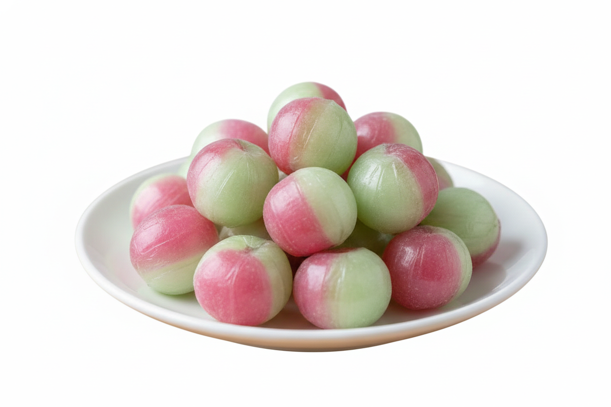 Andy Anand Sugar Free Rosy Apple Hard Candy Boiled in Copper Kettle for that unique taste, Flown from Europe 25 Pieces - Sugar & Aspartame Free - Naturally Flavored & Sweetened - Non-GMO, Gluten Free, Keto & Diabetic Friendl