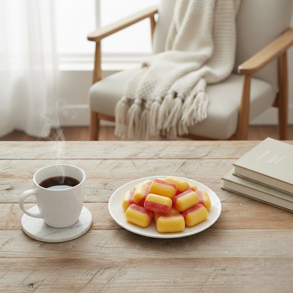 Andy Anand Sugar Free Rhubarb & Custard Hard Candy Boiled in Copper Kettle for that unique taste, Flown from Europe 25 Pieces - Sugar & Aspartame Free - Naturally Flavored & Sweetened - Non-GMO, Gluten Free, Keto & Diabetic Friendly