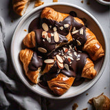 Andy Anand Sugar Free Dark Chocolate Almond Croissant (2 lbs) - Hand rolled French butter Croissants