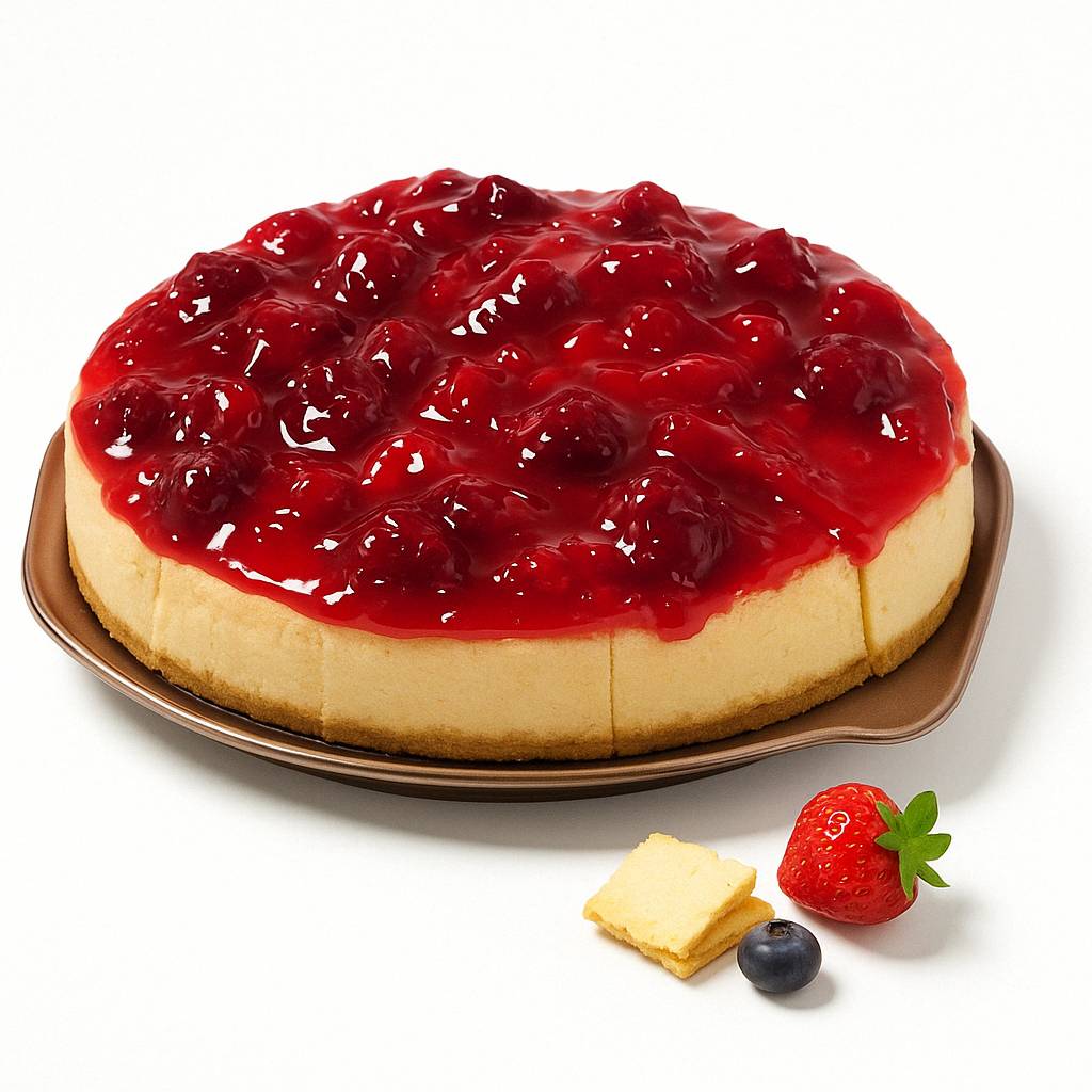 Andy Anand Deliciosa tarta de queso con fresas y sin azúcar recién horneada: el mejor sabor clásico (3,4 lbs)