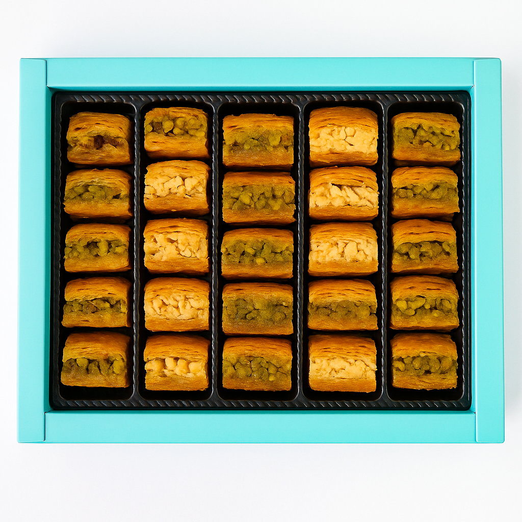 Andy Anand Luxury Sugar Free Baklava: 26 Pcs, Delectable Nutty Layers, Unbelievably Delicious Turkish Baklava Treats & Snacks 8.8 Oz