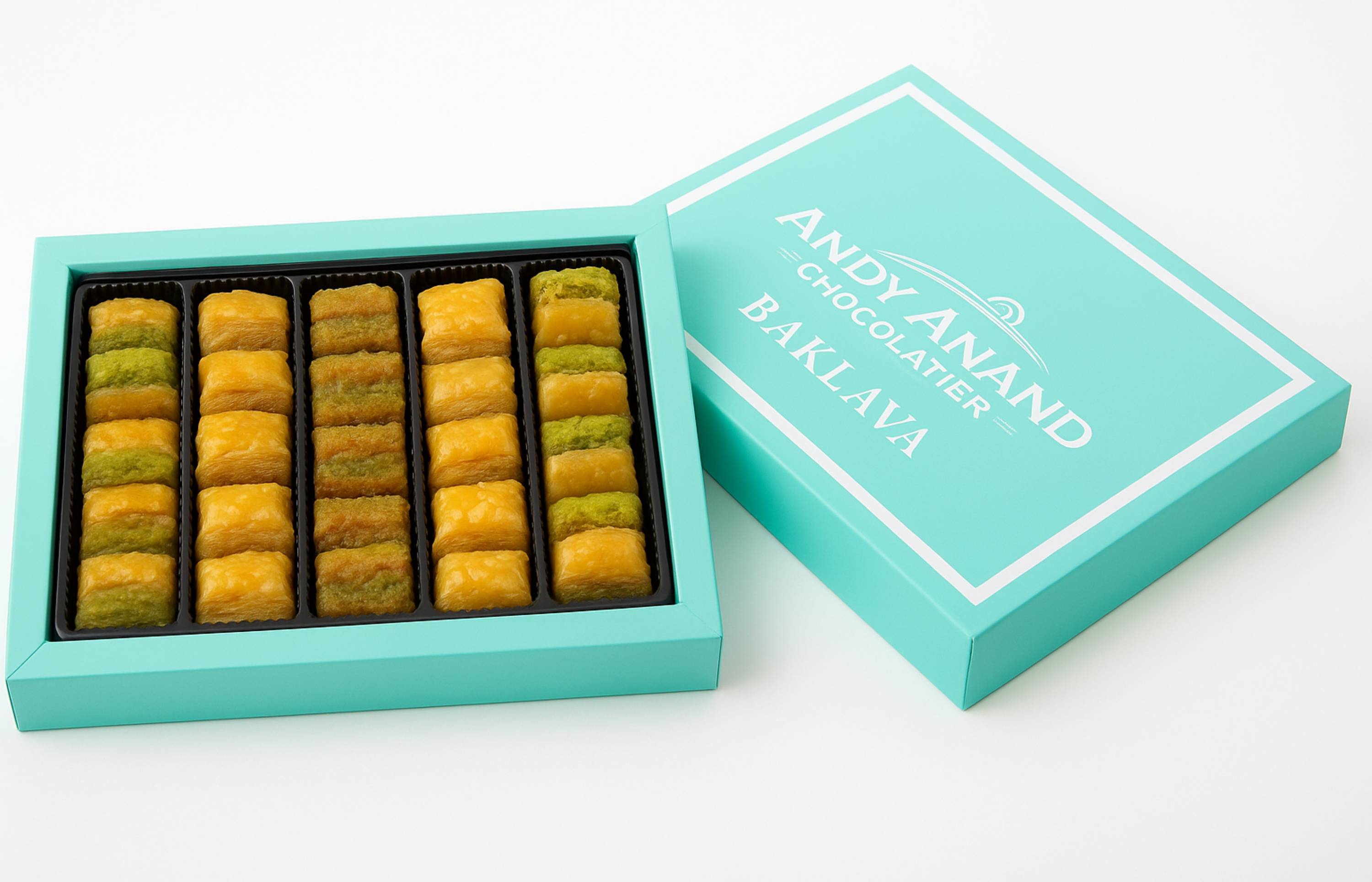 Andy Anand Luxury Sugar Free Baklava: 26 Pcs, Delectable Nutty Layers, Unbelievably Delicious Turkish Baklava Treats & Snacks 8.8 Oz