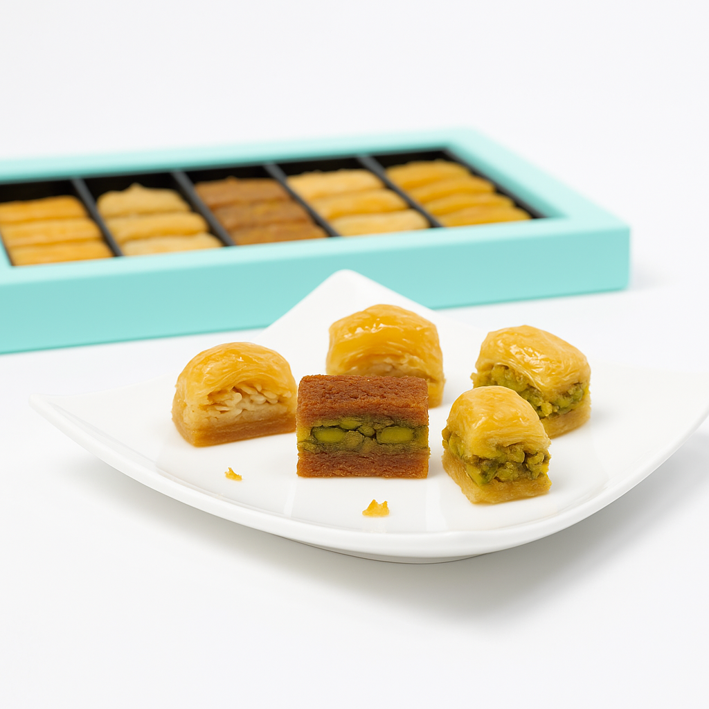 Andy Anand Luxury Sugar Free Baklava: 26 Pcs, Delectable Nutty Layers, Unbelievably Delicious Turkish Baklava Treats & Snacks 8.8 Oz