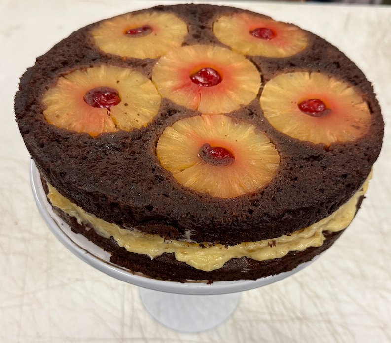 Andy Anand Sugar Free Chocolate Pineapple Upside Down Cake 9" - Freshly Baked in Homemade Style Cake Recipe (2.6 lbs)