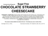 Delectable sugar-free chocolate strawberry cheesecake with real California cream cheese and chocolate truffles. Artisanal, premium quality dessert from Andy Anand Chocolates, all products.