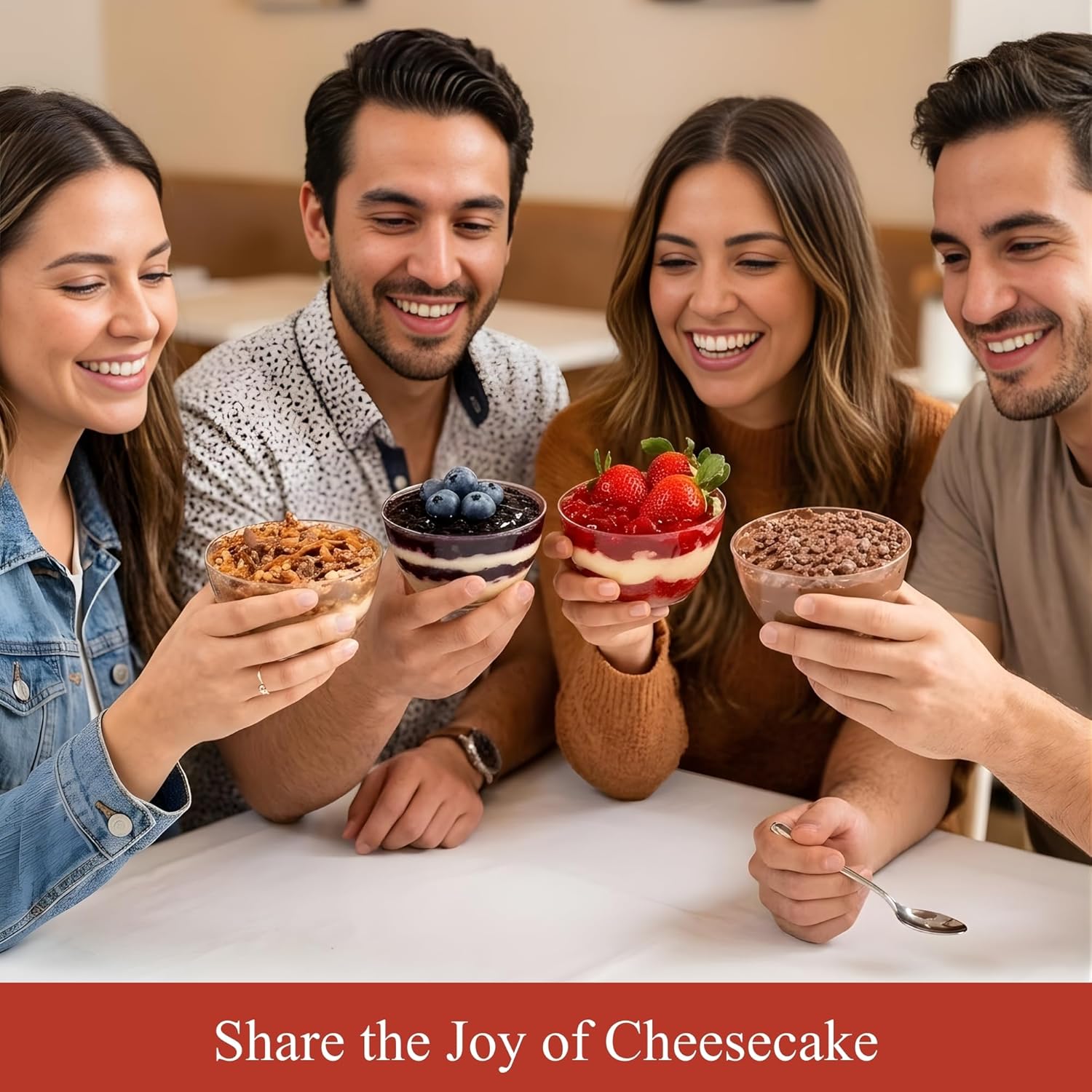 ANDY ANAND CHOCOLATIER Sugar Free Cheesecake Sampler (3.7 lbs) – 4 Best Flavors Strawberry, Blueberry, Triple Chocolate & Turtle – Keto & Diabetic Friendly, No Added Sugar, Real California Cream