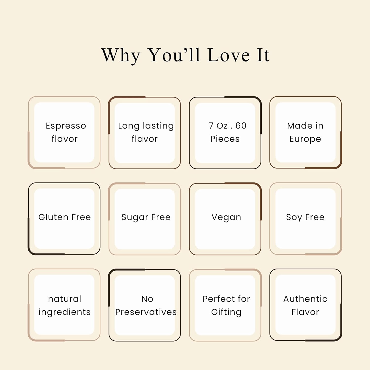 Andy Anand 120 bonbons au café sans sucre, faits avec du vrai café, sucrés avec de la stévia naturelle, bonbons durs sans sucre - Un délicieux bonbon au café sans sucre 7 oz - Paquet de 2 (livraison gratuite)