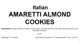 Assortment of traditional Italian Amaretti almond cookies in various flavors, including classic, peach, blueberry, and hazelnut chocolate, baked in Sicily, Italy. Andy Anand Chocolates, All Products, Products, Italian Delicacies imported from Italy, Fresh Cookies