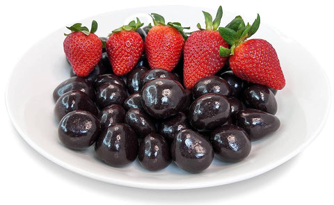 Delicious fresh strawberries dipped in dark Belgian chocolate, a gourmet confection from Andy Anand Chocolates. All Products, Products, Chocolate Strawberries