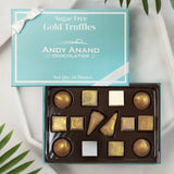 Andy Anand Authentic Gold Belgian Sugar Free Chocolate Truffles Gift Box 14 Handcrafted Gourmet Delights - Andyanand