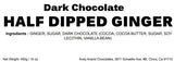 Andy Anand Belgian Dark Chocolate Ginger Half Dipped 1 lbs - Heavenly Cacao Charms: Enchanting Flavors - Andyanand