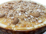 Andy Anand Caramel Cashew Cheesecake 9" - Baked Fresh Daily - Delight in Every Bite (2.6 lbs) - Andyanand