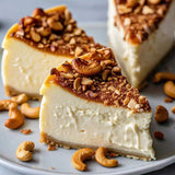 Andy Anand Caramel Cashew Cheesecake 9" - No Bake Required - Indulge in Delicious Cheesecakes - Order Now! (2.6 lbs) - Andyanand