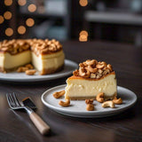 Andy Anand Caramel Cashew Cheesecake 9" - No Bake Required - Indulge in Delicious Cheesecakes - Order Now! (2.6 lbs) - Andyanand