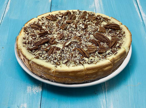 Andy Anand Caramel Walnut Cheesecake 9" - Made Fresh in Traditional Way - Indulgence in Every Bite (2 lbs) - Andyanand