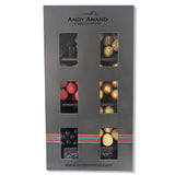 Assorted chocolate and licorice confections from Andy Anand Chocolates, European collection with diverse flavors and textures. Andy Anand Chocolates, All Products, Products.