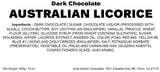 Andy Anand Dark Chocolate Australian Licorice 1 lbs, Vegan Tempting Chocolates for Every Palate - Andyanand
