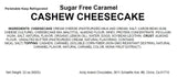 Andy Anand Delicious Gluten Free & Sugar Free Caramel Cashew Cheesecake 9"- Made Fresh In Traditional Way (2 lbs) - Andyanand