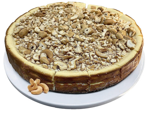 Andy Anand Delicious Gluten Free & Sugar Free Caramel Cashew Cheesecake 9"- Made Fresh In Traditional Way (2 lbs) - Andyanand