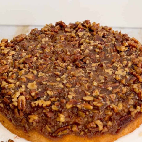 Andy Anand Deliciously Indulgent Sugar Free Pecan Cake 9" - Savor Rich Cake Treat (2 lbs) - Andyanand