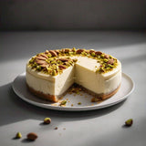 Andy Anand Deliciously Sugar Free Pistachios Almond Cheesecake - Made with California Almonds, Best Cheese Cake For Thanksgiving Celebrations & Dessert Lovers (2 lbs) - Andyanand