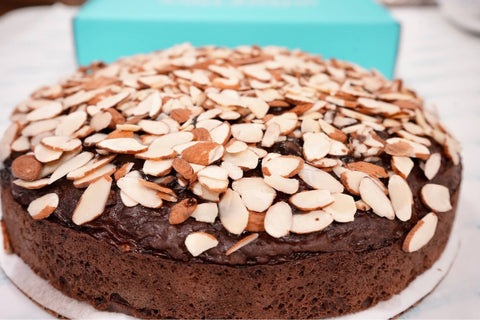 Andy Anand Exquisite 9" Chocolate Almond Cake: Freshly Crafted in Traditional Style (2.5 lbs) - Andyanand