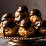 Andy Anand Fresh Dark Chocolate Profiterole, French Cream Puff, 38 pcs, Made in France, Slowly savor for an amazing experience with a luxuriously creamy feel (1.3 lb) - Andyanand