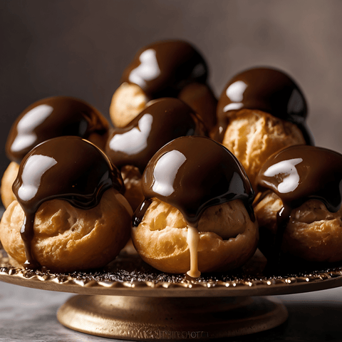 Andy Anand Fresh Dark Chocolate Profiterole, French Cream Puff, 38 pcs, Made in France, Slowly savor for an amazing experience with a luxuriously creamy feel (1.3 lb) - Andyanand