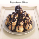 Andy Anand Fresh Dark Chocolate Profiterole, French Cream Puff, 38 pcs, Made in France, Slowly savor for an amazing experience with a luxuriously creamy feel (1.3 lb) - Andyanand