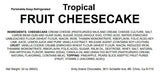 Andy Anand Freshly Baked Tropical Fruit Cheesecake 9", Pineapple, Pears & Peach - Irresistible Taste (2 lbs) - Andyanand