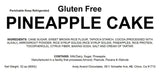 Andy Anand Gluten Free Pineapple Cake 9" - Irresistible Cake Creations (2.6 lbs) - Andyanand