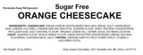 Andy Anand Indulgent Sugar Free Orange Cheesecake - Cheese and Cake: Perfect Duo (2 lbs) - Andyanand