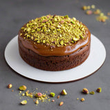 Andy Anand Keto Fresh Baked Gourmet Caramel Pistachios Cake 9" - Amazing Fresh Bakeries That Deliver Sugar Free Cakes, Irresistible Creation (2 lbs) - Andyanand