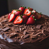 Andy Anand Keto Fresh Baked Gourmet Chocolate Strawberry Cake 9" - No Added Sugar For Diabetic Cake - Perfect for keto dessert lovers (2 lbs) - Andyanand