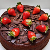 Andy Anand Keto Fresh Baked Gourmet Chocolate Strawberry Cake 9" - No Added Sugar For Diabetic Cake - Perfect for keto dessert lovers (2 lbs) - Andyanand