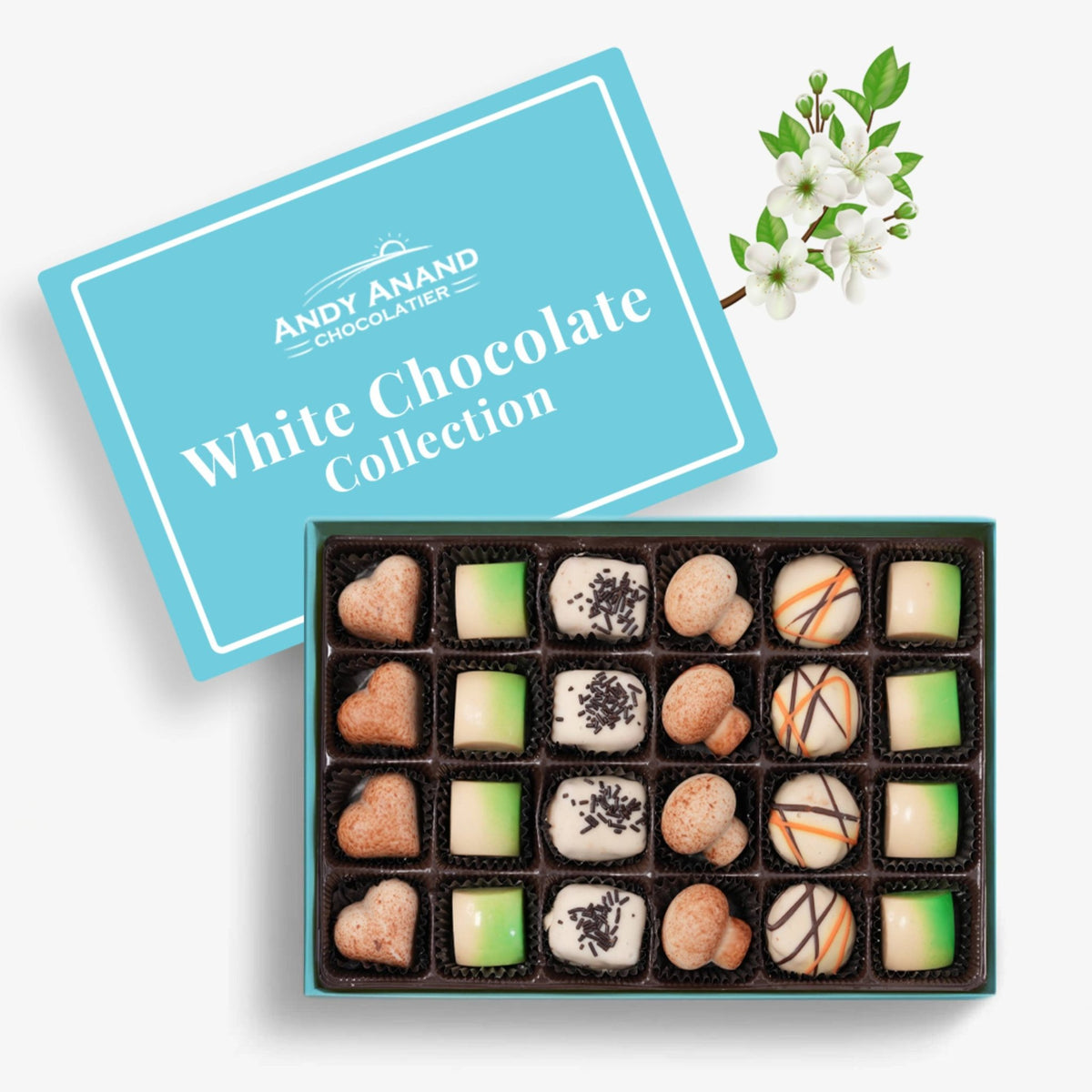 Z - Andy Anand Luxury Belgian White Chocolate Truffles with Delectable Ganache - 16 Pcs — image 1