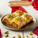 Andy Anand Luxury Sugar Free Baklava: 26 Pcs, Delectable Nutty Layers, Unbelievably Delicious Turkish Baklava Treats & Snacks 8.8 Oz - Andyanand