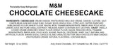 Andy Anand M&M Chocolate Cheesecake 9" - Made in Traditional Way - Divine Cheesecake Delights (2 lbs) - Andyanand