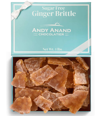 Andy Anand Old Fashioned Sugar Free Ginger Brittle 1 lbs Indulge in Pure Delight! - Andyanand