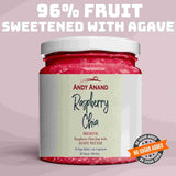 Andy Anand Organic Raspberry Chia Jam 96% fruit, sweetened with Agave - 6 Pcs - Andyanand