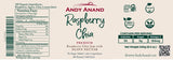 Andy Anand Organic Raspberry Chia Jam 96% fruit, sweetened with Agave, Vegan, Gluten Free - 9.6 oz - Andyanand