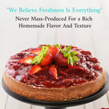 Delectable sugar-free chocolate cheesecake with real strawberry truffles, crafted with premium California cream cheese and fresh ingredients for a rich, homemade taste. Andy Anand Chocolates, All Products,Products,New Arrivals,Cheesecake Sugar Free