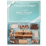 Andy Anand Sugar Free European Almond Chocolate Nougat Brittle Assorted Bite Sized, European Sugar Free Turron - A Delicious and Healthy Alternative 8 Pcs - Andyanand