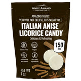 Andy Anand Sugar Free Italian Anise Licorice Candy: 150 Pcs, Delicious & Refreshing, Ideal for Keto 7 Oz - Andyanand