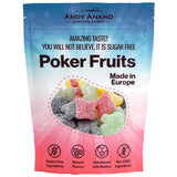 Andy Anand Sugar Free Poker Fruits: Delightful Gummy Candy for Casino Lovers & Candy Enthusiasts Alike, Fruity Flavors, Gluten Free (7 oz) - Andyanand